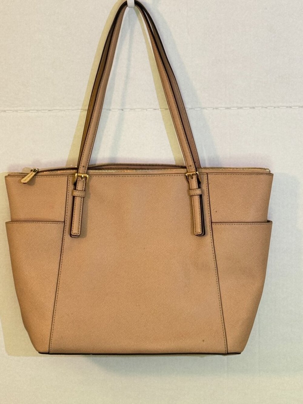 Michael Kors Charlotte Tote & Wallet Set Luggage Leather Gently Used - Picture 4 of 13